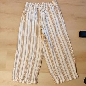 Striped Beige and White Pants